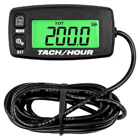Runleader Digital Hours Tachometer, Maintenance Reminder,RPM Alert for Gasoline Engine Powered Lawn Mower Generator Compressor Outborad Motor Motorcycle etc.