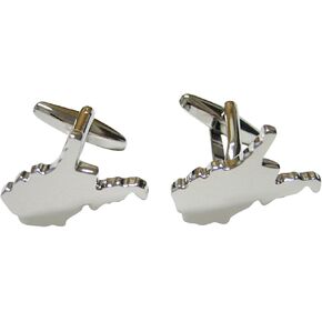 Kiola Designs West Virginia State Map Shape Cufflinks