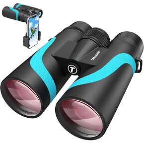 15x55 HD Binoculars for Adults High Powered,8° Wide Angle Binoculars,367/1000yds,BAK4 Prism FMC Lens,IPX7 Waterproof Binoculars for Bird Watching Hiking Travel Sports with Phone Adapter