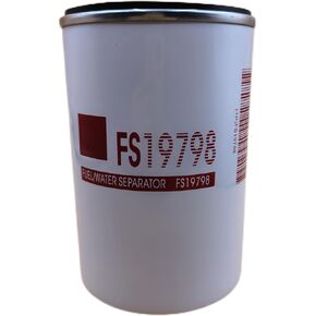 FS19798 Fuel Water Separator 10 Micron, Spin-on. Series: 330. Overall Height: 158.75 mm (6.25 inch). Largest OD: 111.252 mm (4.38 inch)