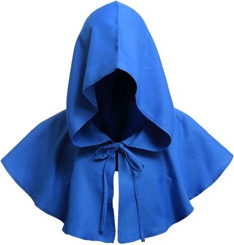 Medieval Cowl Hat Halloween Hooded Pagan Cosplay Accessory Halloween Cosplay Costumes Men Women Unisex Witch Cowl Hat Black in Saudi Arabia