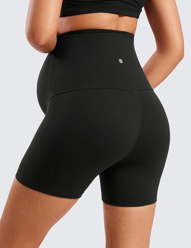 شورت يوجا للسيدات من CRZ YOGA فوق البطن مقاس 4 بوصات - شورت رياضي للجري أثناء الحمل لراكبي الدراجات النارية in Kuwait