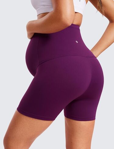 شورت يوجا للسيدات من CRZ YOGA فوق البطن مقاس 4 بوصات - شورت رياضي للجري أثناء الحمل لراكبي الدراجات النارية in Kuwait