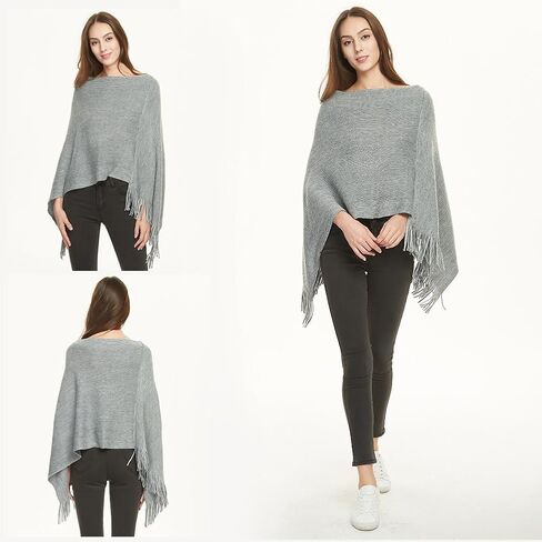 Ferand Women's Lightweight Poncho Sweater Versatile Shawl Wraps Holiday Gifts for Women 2024 in Kuwait