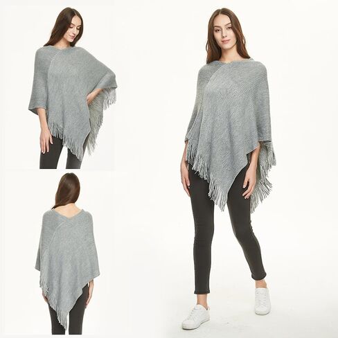 Ferand Women's Lightweight Poncho Sweater Versatile Shawl Wraps Holiday Gifts for Women 2024 in Kuwait