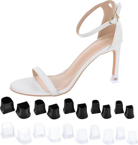 10 Pairs of High Heel Protectors for Grass, Heel Covers for High Heel Shoes, Anti-Noise High Heel Caps, Non-Slip Stiletto Heel Caps & Heel Noise Stopper for Gravel, Wetlands, Grass, Outdoor in Saudi Arabia