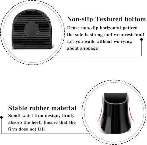 10 Pairs of High Heel Protectors for Grass, Heel Covers for High Heel Shoes, Anti-Noise High Heel Caps, Non-Slip Stiletto Heel Caps & Heel Noise Stopper for Gravel, Wetlands, Grass, Outdoor in Saudi Arabia