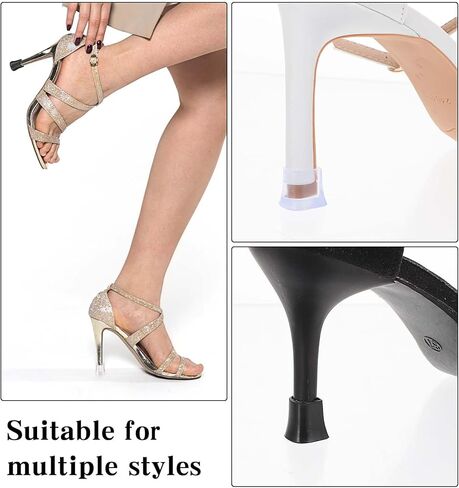 10 Pairs of High Heel Protectors for Grass, Heel Covers for High Heel Shoes, Anti-Noise High Heel Caps, Non-Slip Stiletto Heel Caps & Heel Noise Stopper for Gravel, Wetlands, Grass, Outdoor in Saudi Arabia