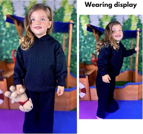 fioukiay Toddler Little Girls Casual Sweatsuit Pullover Hoodie Sweatpants Outfits in Kuwait