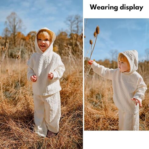 ملابس رياضية كاجوال للفتيات الصغيرات من fioukiay بلوفر وقلنسوة وبنطلون رياضي in Kuwait