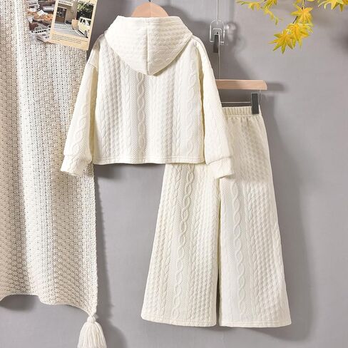 ملابس رياضية كاجوال للفتيات الصغيرات من fioukiay بلوفر وقلنسوة وبنطلون رياضي in Kuwait