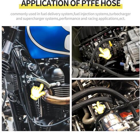 12AN Oil Cooler Hose, 3/4 inch Dia Nylon Braided high Pressure Fuel line Stainless Steel Rubber Hose, for Automotive, Marine Engine Tube Fuel System Hose - (3M/10FT), Black in Kuwait
