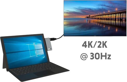 LINKUP - محور محول قارئ الذاكرة الصغيرة المتوافق مع Surface Pro (3/4/5/6) | محطة إرساء 6 في 1 | 2 × USB-A 3.0 SD/TF/MicroSD 5 جيجابت في الثانية | فتحة قاعدة صغيرة مفتوحة لقابس شحن الطاقة الأصلي in Kuwait