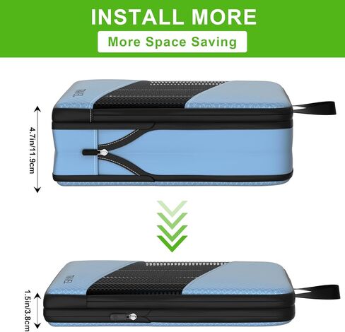 مكعبات التعبئة المضغوطة لحقائب السفر، مجموعة UNTIFUL 6 مكعبات لتنظيم السفر لأساسيات السفر in Kuwait