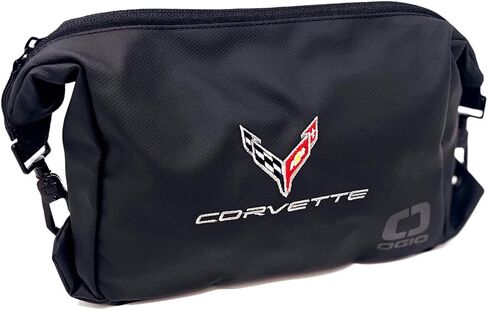 C8 Corvette Toiletry Ammenity Travel Bag - Cargo Organizer Storage/Commuter Utility Pouch (Black) in Kuwait