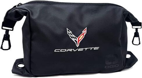C8 Corvette Toiletry Ammenity Travel Bag - Cargo Organizer Storage/Commuter Utility Pouch (Black) in Kuwait