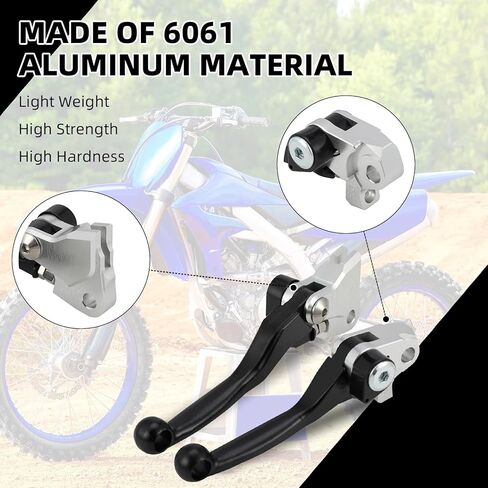 أذرع فرامل قابض الدراجة الترابية القابلة للطي، رافعة قابض مزورة رافعة انفصالية لـ YZ250F 09-24/YZ250 YZ125 15-23/YZ426F YZ450F 09-23/YZ250X 16-23/YZ125X 17-23/YZ250FX 20-23/YZ450FX 19-23-أزرق in Kuwait