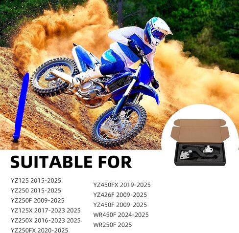 أذرع فرامل قابض الدراجة الترابية القابلة للطي، رافعة قابض مزورة رافعة انفصالية لـ YZ250F 09-24/YZ250 YZ125 15-23/YZ426F YZ450F 09-23/YZ250X 16-23/YZ125X 17-23/YZ250FX 20-23/YZ450FX 19-23-أزرق in Kuwait