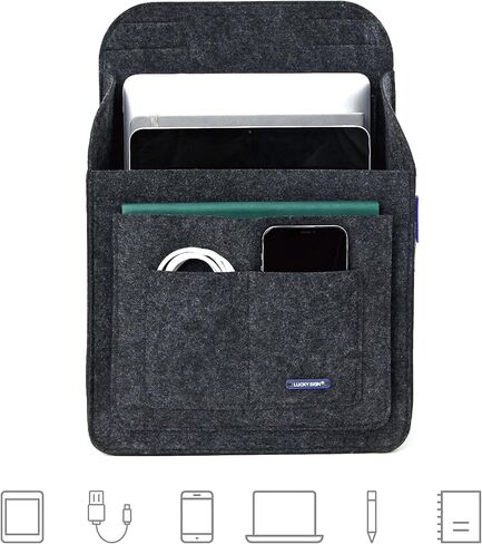 Lucky Sign backpack organiser,bag organiser felt,lightweight pocket organizer, Dark Grey, L in Saudi Arabia