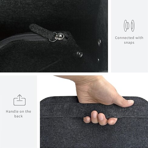 Lucky Sign backpack organiser,bag organiser felt,lightweight pocket organizer, Dark Grey, L in Saudi Arabia