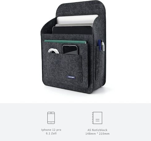 Lucky Sign backpack organiser,bag organiser felt,lightweight pocket organizer, Dark Grey, L in Saudi Arabia