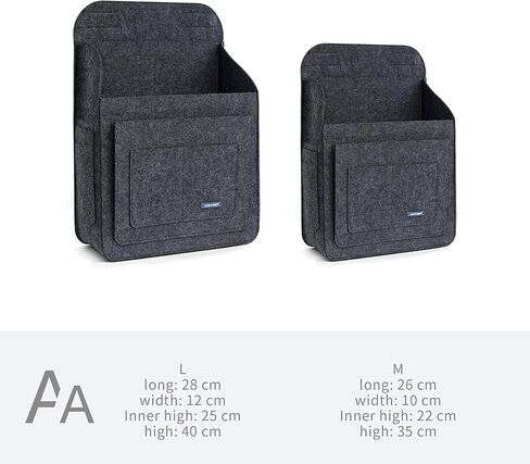 Lucky Sign backpack organiser,bag organiser felt,lightweight pocket organizer, Dark Grey, L in Saudi Arabia