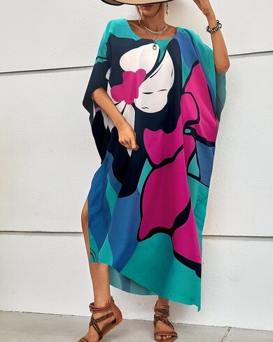 Bsubseach Long Swimsuit Coverup for Women Plus Size Kaftan Dress Summer Beach Cover Up Caftan in Saudi Arabia