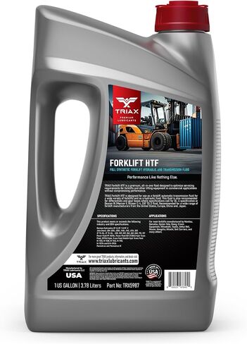 TRIAX Forklift HTF Multipurpose Hydraulic and Transmission Oil, Hydrostatic Transmission and Hydraulic Oil, Fits 99% of All forklifts, Full Synthetic, 50F Cold Flow (1 Gallon) in Saudi Arabia