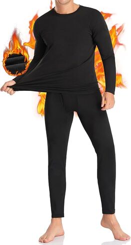 SIMIYA Thermal Underwear Set for Men Long Johns with Fleece Lined in Saudi Arabia