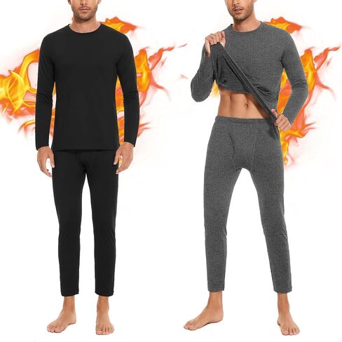 SIMIYA Thermal Underwear Set for Men Long Johns with Fleece Lined in Saudi Arabia