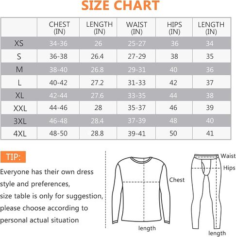 SIMIYA Thermal Underwear Set for Men Long Johns with Fleece Lined in Saudi Arabia