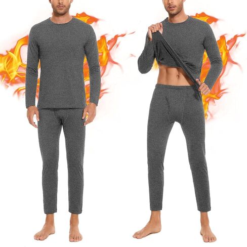 SIMIYA Thermal Underwear Set for Men Long Johns with Fleece Lined in Saudi Arabia