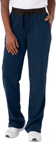 ave. Women's Varick Six Pocket Midrise Straight Leg Scrub Pant in Navy, XS in Kuwait