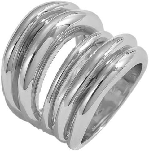 Multilaye Round Wrap Thumb Rings for Women Geometry Crossover Spiral Band Ring Gold Silver Line Stacked Finger Rings Fashion Jewelry Gifts in Kuwait
