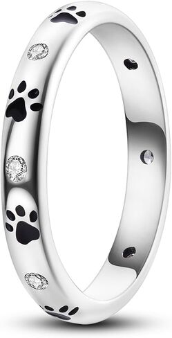 MULA S925 Sterling Silver Rings for Women Moon Star Rings Cubic Zirconia Band Ring Stackable Vintage Rings Statement Women Rings in Kuwait