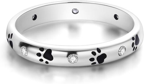 MULA S925 Sterling Silver Rings for Women Moon Star Rings Cubic Zirconia Band Ring Stackable Vintage Rings Statement Women Rings in Kuwait