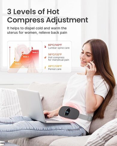 iDOO 2 Pack Heating Pad for Period Cramps, FSA HSA Eligible, Portable Cordless Heating Pad with 3 Heat Levels and 3 Massage Modes, Valentines Day Gifts for Women and Girl (Pink in Kuwait