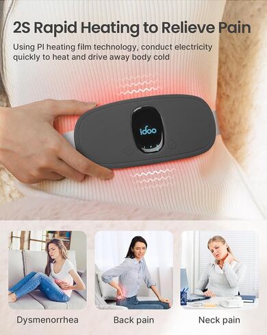 iDOO 2 Pack Heating Pad for Period Cramps, FSA HSA Eligible, Portable Cordless Heating Pad with 3 Heat Levels and 3 Massage Modes, Valentines Day Gifts for Women and Girl (Pink in Kuwait