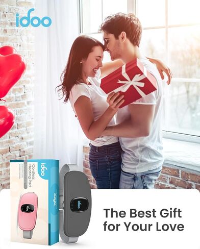 iDOO 2 Pack Heating Pad for Period Cramps, FSA HSA Eligible, Portable Cordless Heating Pad with 3 Heat Levels and 3 Massage Modes, Valentines Day Gifts for Women and Girl (Pink in Kuwait