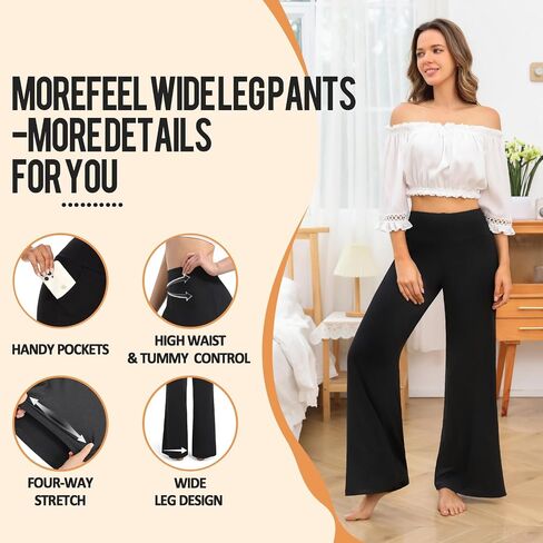 we fleece Wide Leg Pants Woman High Waist Yoga Pants with Pockets Casual Lounge Loose Dress Petitel Palazzo Sweatpants Pants in Saudi Arabia