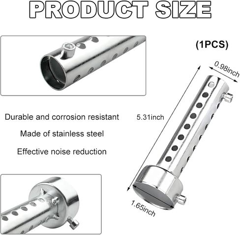 Motorcycle Exhaust Silencer, Stainless Steel Motorcycle Exhaust Muffler Insert, Exhaust Muffler Assembly Turbo Sound Muffler for Motorbike, Universal Motorcycle Accessories (60mm) in Saudi Arabia