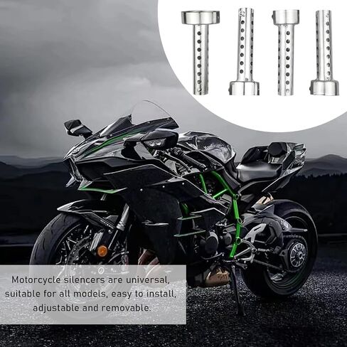 Motorcycle Exhaust Silencer, Stainless Steel Motorcycle Exhaust Muffler Insert, Exhaust Muffler Assembly Turbo Sound Muffler for Motorbike, Universal Motorcycle Accessories (60mm) in Saudi Arabia