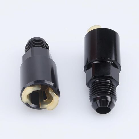 -8 AN ذكر إلى 3/8 "SAE قطع سريع أنثى دفع على EFI الوقود السكك الحديدية المناسب محول الألومنيوم الأسود in Saudi Arabia