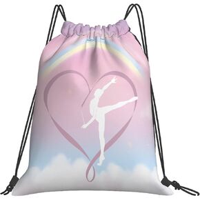 girlish Who Loves Gymnastics draw string bag baseball drawstring bag small drawstring bag