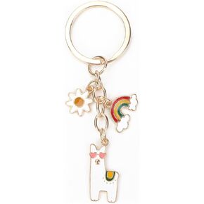 Alpaca Keychain,Stunning Rainbow Keychain Gifts for Women,Bestie Gifts,Friend Keychain. A Thoughtful Birthday, Valentine's, Thanksgiving,Christmas Gift for Sisters, Besties, Friends