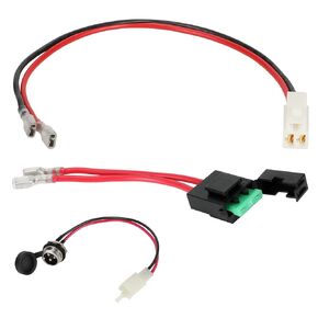 Wiring Harness 3 Pin 2 Wire & Charger Port Compatible with Razor MX350 MX400 Dirt Rocket Bike, Battery Wire Harness Charging Port Kit Replacement for PR200 Rocket Pocket Mod Motocross Parts