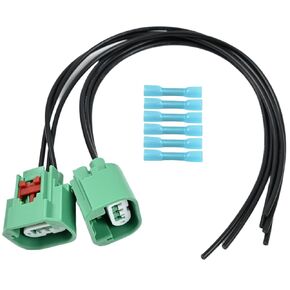 2PCS 68064997AA for Chrysler Jeep H13 9008 Headlight DRL Parking Light Connector Wiring Harness, Replace 68064997aa