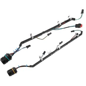 X AUTOHAUX 2pcs Left Right Side Glow Plug Wiring Harness for Ford 6.4L Diesel F-250 Super Duty 2008-2010 for Ford F-350 F-450 F-550 Super Duty 2008-2010 8C3Z9D930AA 8C3Z12A690BA