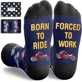 Zmart Motorcycle Gifts for Men Women Teens - Motorcycle Socks, Funny Gifts for Motorcycle Riders Lovers, Dirt Bike Socks, Motorcross stocking stuffer