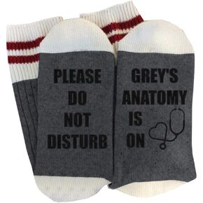 Funny Socks Greys Anatomy Gifts For Women Men Crew Casual Socks Cotton Stocking Stuffers Christmas Xmas Gag Gifts